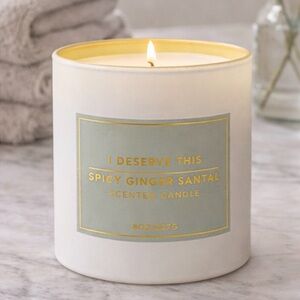 “I Deserve This” Funny Candle Spicy Ginger Santal 8oz Scented Gift Candle
